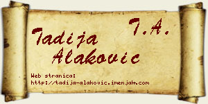 Tadija Alaković vizit kartica